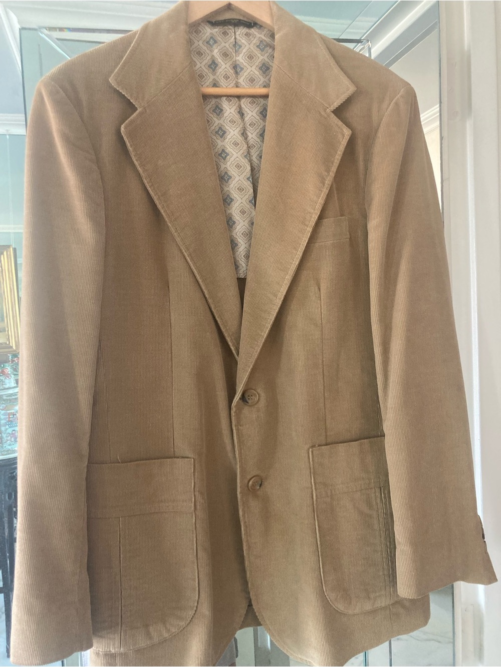 Haggar Tan Corduroy Sport Coat - Two-Button Blazer